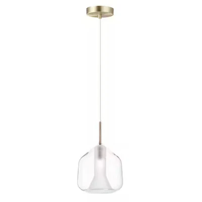 ET2 E10044-18SBR Deuce 1 luz 6,75" ancho latón satinado luz colgante Foto 1 de 2