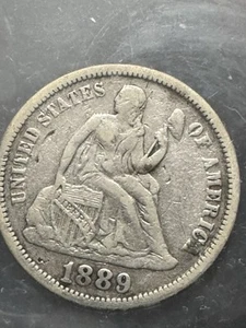 1889 Seated Dime, Great Condition, 99 Cent shipping - Picture 1 of 2