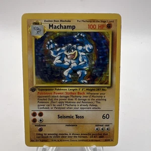 Machamp 8/102 Base Set 1st Edition Holo Rare Pokemon Card - Picture 1 of 13