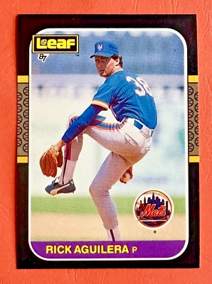 1987 Leaf Canadian Rick Aguilera #89 Baseball Card New York Mets (3x All-Star) - Image 1 of 2