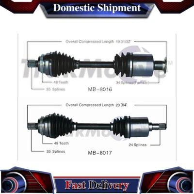 TrakMotive Par Frontal CV Eixo Junta Para Mercedes-Benz E430 2002 2001 2000 - Imagem 1 de 3