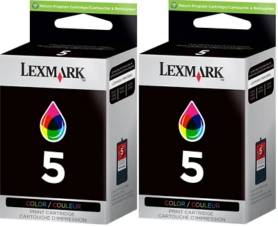 New Genuine Lexmark 5 2PK Ink Cartridges X Series X5690 X2690 Z Series Z2390 - Image 1 of 3