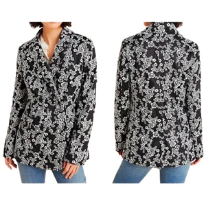 Eva Franco Anthropologie Floral Blazer Size S NWT Kylie Jacket Sheer Lined  - Picture 1 of 12