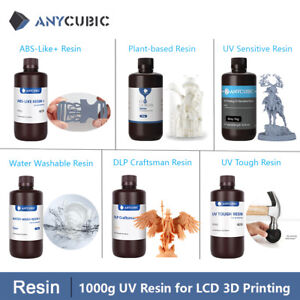 ANYCUBIC Water Washable Resin/ABS Resin Pro/UV Tough Resins/ DLP Craftsman Resin