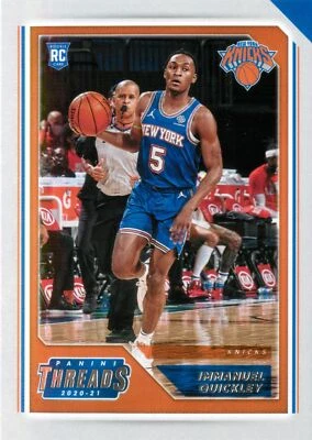 Immanuel Quickley 2020-21 Chronicles Basketball Panini Threads Rookie Card #100 - Image 1 of 2
