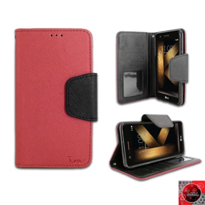 Para LG K20 plus/Harmony/K20V/Cartera de Cuero Gracia Abatible Folio Soporte Estuche Cubierta Foto 1 de 4