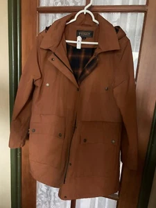 Pendleton Women's Rust Removable Hood Waterproof Zippred Rain Jacket Size Large - Picture 1 of 6