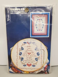 Vintage Vogart Handwerk Sampler für Stickerei/Kugelschreiber Farbe Kit # 8761L Hochzeit - Bild 1 von 8
