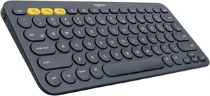 Logitech K380 Pebble Multi-Device Bluetooth Keyboard ~ Dark Grey - Picture 1 of 4