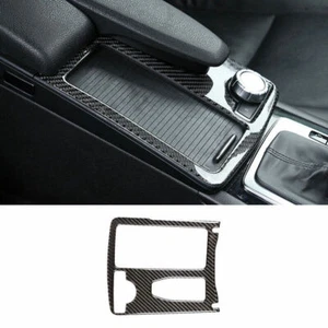 Real Carbon Fiber Gear Shift Box Panel Cover Trim For Benz C-Class W204 2008-14 - Picture 1 of 6