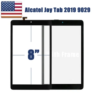 8" Touch Screen Digitizer Glass Frame For Alcatel Joy Tab Tablet 9027 / 9029