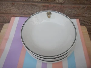 VINTAGE CERAMICA QUADRIFOGLIO BOWLS X 4 GREEN STRIPED/CREST RARE PLS READ - Picture 1 of 6