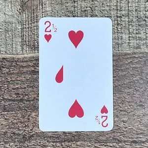1 Single Swap Playing Card 2 1/2 of Hearts Unique Two and a Half Collect Trade - Picture 1 of 2