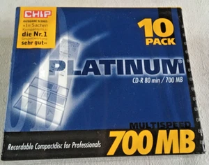 Platinum - blanco CD - 10 Pack - CD-R 80 min / 700 MB - OVP - eingeschweißt - Afbeelding 1 van 1