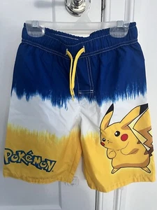 Youth Pokémon Boys Pikachu Swim Trunks Swimsuit Shorts Size M - Picture 1 of 3