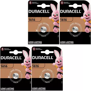 4 x DL1616 DURACELL Lithium Batteries CR1616 1616 KCR1616 - Picture 1 of 3