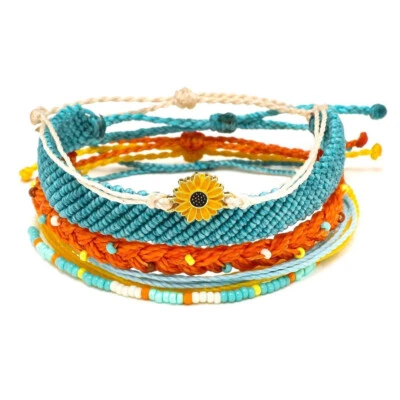 Pulsera Pura Vida Impermeable Cuerda Soñar Outloud Pack Girasol Hecha a Mano Foto 1 de 4