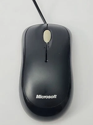 Genuine Microsoft Basic Black Optical Mouse v2.0 Model 1113 USB/PS2 Compatiable - Image 1 of 4