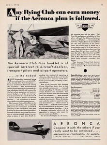 1932 Aeronca C-2 Aircraft Ad 6/9/2025i - Picture 1 of 1