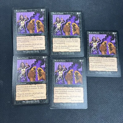 Seal of Doom Nemesis MTG Magic the Gathering Black Playset English 5 - Image 1 of 4