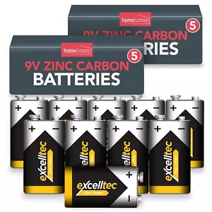 10-15pk 9V Battery 9 Volt Heavy Duty Batteries 6F22 PP3 Smoke Alarm Zinc Carbon - Picture 1 of 7