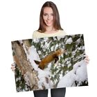 A1 - Pine Marten Canada Wild Winter Snow 60X90cm180gsm Print  #46041