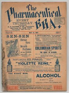 Vintage 1897 Pharmaceutical Era Magazine Quack Medicine Advertisements Listerine