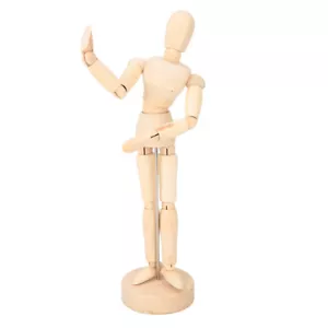 Modelo de hombre de madera de 8 pulgadas extremidades móviles arte marioneta dibujo figuras de acción juguete regalo - Imagen 1 de 7