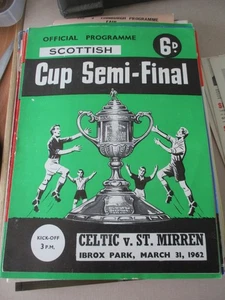 1962 Scottish Cup Semi Final Celtic v St. Mirren 31.3.1962 @ Ibrox - Picture 1 of 1