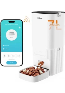 Automatic Cat Feeder 7L/29Cup Automatic Dog Feeder 5G/2.4G WiFi Programmable Cat - Picture 1 of 8