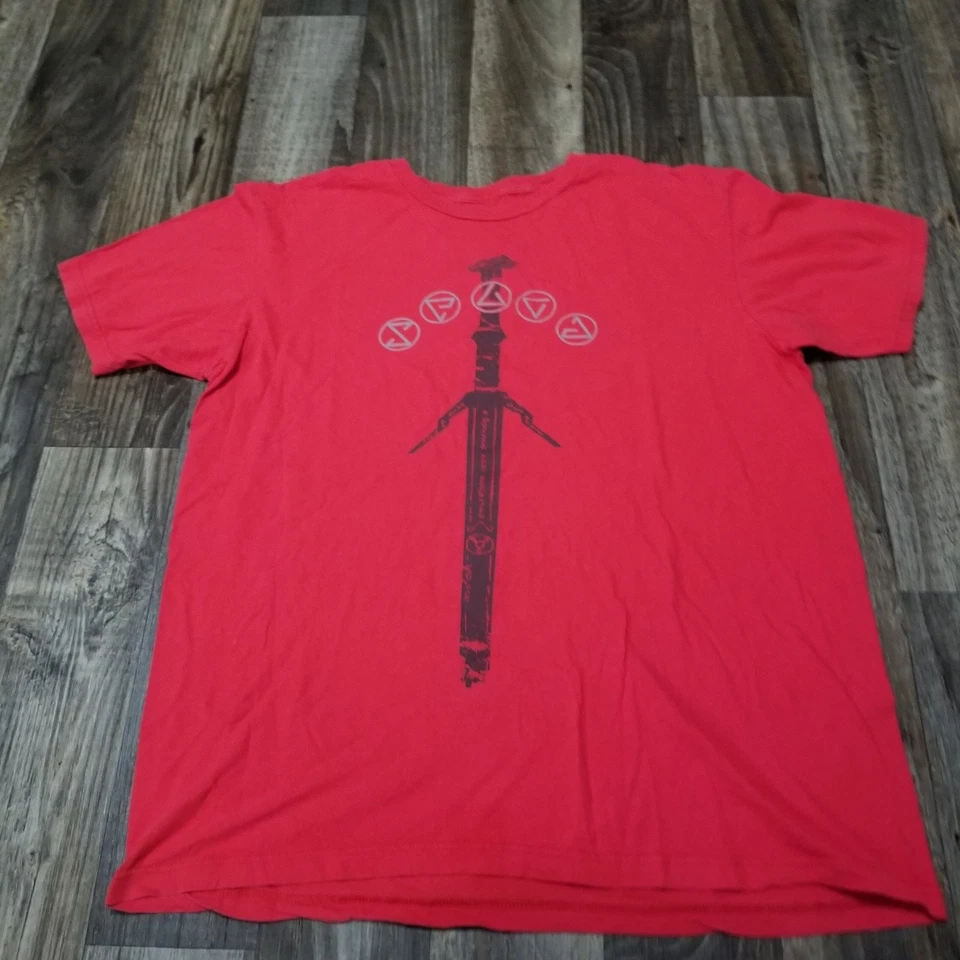 Camiseta The Witcher 3 Wild Hunt Espadas Plateadas Promo Rara Talla XL Roja Foto 1 de 4