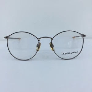 New VINTAGE Giorgio Armani 132 EYEGLASSES GA 132 C. 750 Satin Brown 51-19-135mm - Picture 1 of 14