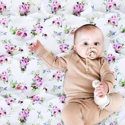 59"x59" Playpen Mat Non-Slip Cushioned Crawling Pad for Baby&Toddler Floral - Image 1 of 4