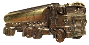 Semirremolque cisterna de latón The Great Chicago Co 1980 hebilla de cinturón serie baja #238 - Imagen 1 de 11