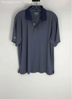 Camisa polo Brooks Brothers para hombre gris cuello manga corta talla grande Foto 1 de 4