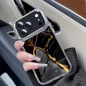 ink Marble Plating TPU Case For iPhone 16 17 Pro Max 15 14 13 12 11 Phone Cover - Afbeelding 1 van 14