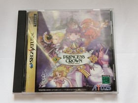 Princess Crown Sega Saturn SS Japan ver w/Case & Manual NTSC-J Tested Clean Disc