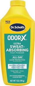 Dr. Scholl's ULTRA-SWEAT ABSORBING FOOT POWDER, 7 oz - Maximum Sweat Absorption - Picture 1 of 6