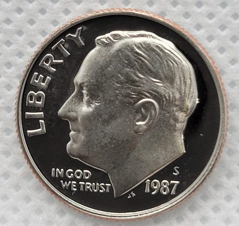 1987 S Proof Roosevelt Dime Cameo Frosty Devices Dark Fields FREE SHIPPING!! Cover