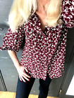 Ba&sh Paris Designer burgunderrot schick Bluse Shirt Collin Top Größe 1 S UK8 10