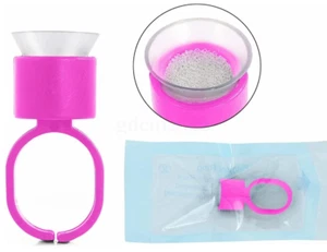 HOT 20-100PCS Tattoo Ink Ring Cups Glue Cap with Sponge Pigment Cup Tattoo Tool - Picture 1 of 14