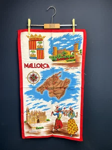 VINTAGE RETRO 100% COTTON MALLORCA TEA HAND TOWEL - UNUSED - COLLECTIBLE - Picture 1 of 5
