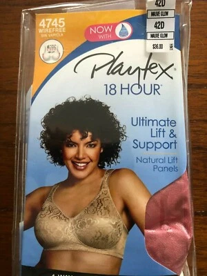 New Playtex Pink (Mauve Glow) 4745 Wirefree Ult Lift & Support Bra 36C 38C 40C - Image 1 of 4