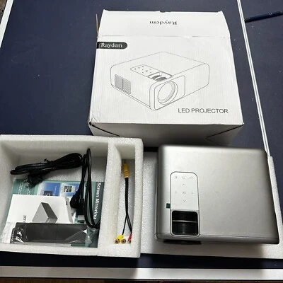 Raydem Video Projector Native 1080P WiFi and Bluetooth Indoor Outdoor - Image 1 of 4
