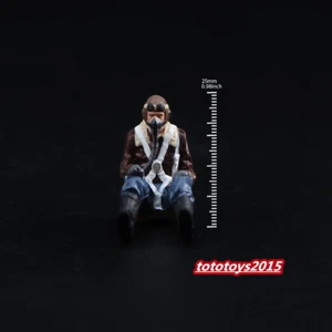 1/48 WWII US Pilot Man Scene Props Doll Miniatures Figures For Cars Vehicle Toy - Picture 1 of 9