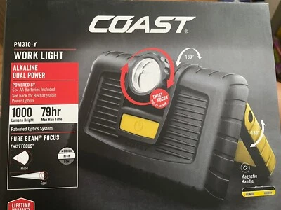 Coast PM310-Y LED Portable Magnetic Work Light 1000 LUMANS BRIGHT - Image 1 of 4