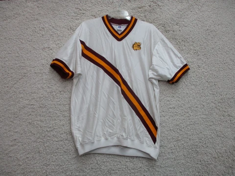 VINTAGE Russell Ferris State Bulldogs Jersey Large V Neck Stretch Football Mens Cover