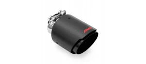 Exhaust Muffler Tip Black Matte Carbon Fiber Stainless Steel T304 Universal - Picture 1 of 5