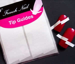 Nail Art White French Manicure Guide LighteninG Tip Manicure Stickers Stencil 03 - Picture 1 of 3