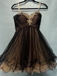 La Femme Babydoll Sleeveless Dress Prom Party Size 4 - Picture 1 of 6